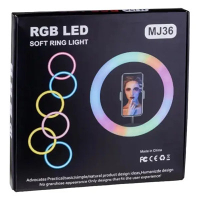 Кільцева світлодіодна кольорова світлодіодна лампа RGB MJ36 (20 шт)