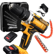 Дрель-шуруповерт акумуляторний з набором інструментів 2аккум Cordless Drill 12V tools (10 шт в ящику)
